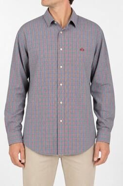 La Martina Saddlery Polo Men's Plaid Cotton Button Down Long Sleeve Shirt Large